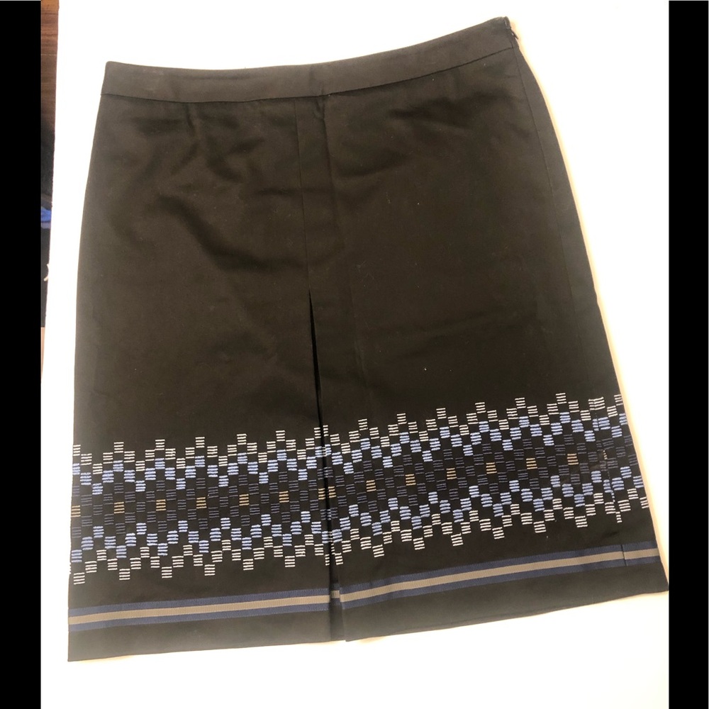 Ann Taylor Loft black,blue,white Skirt size 6 - Picture 1 of 4